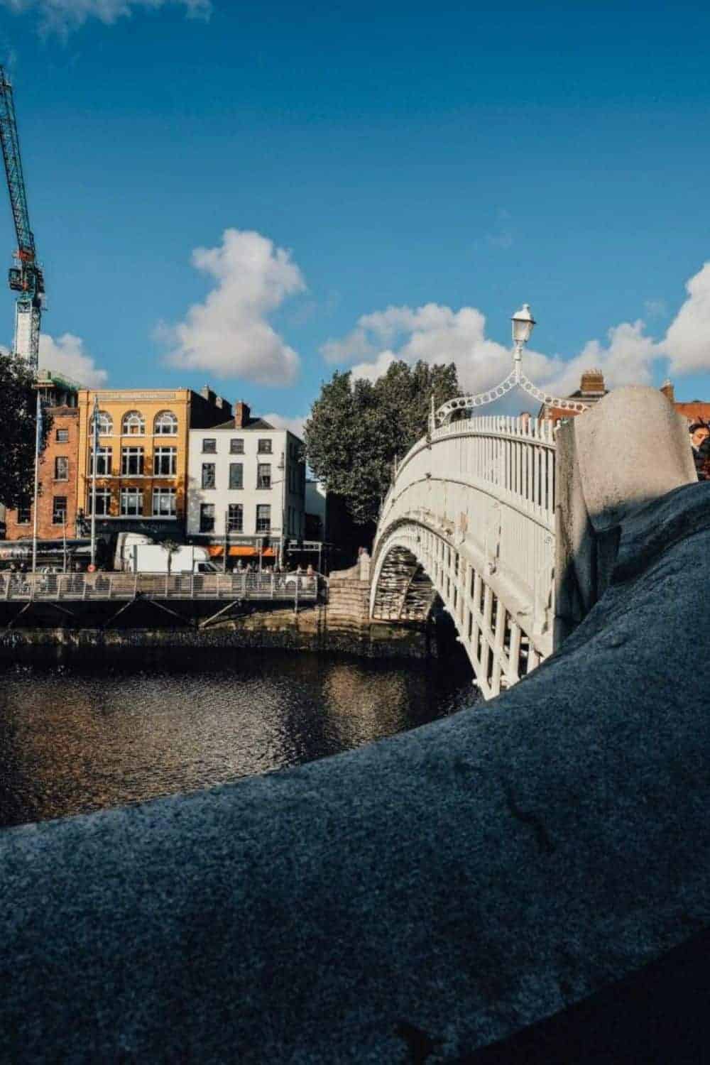 Scenic view of a bridge over the river in Dublin city center, highlighting landmarks for solo travelers