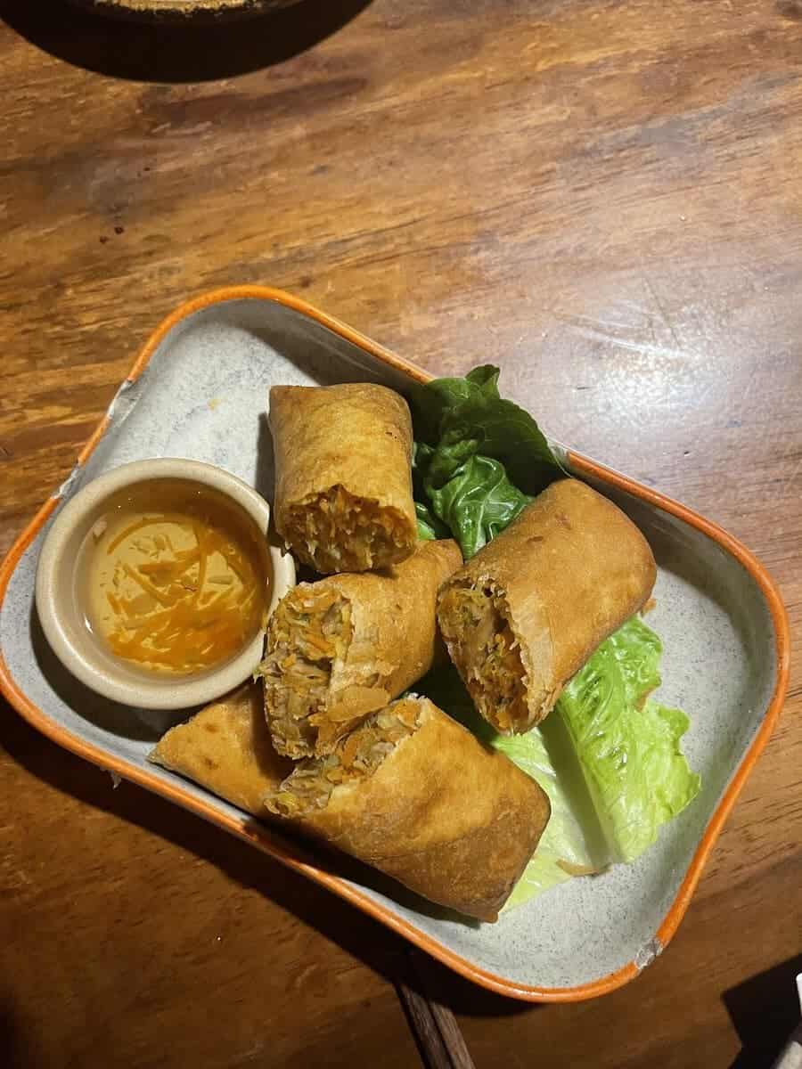 veggie rolls on plate
