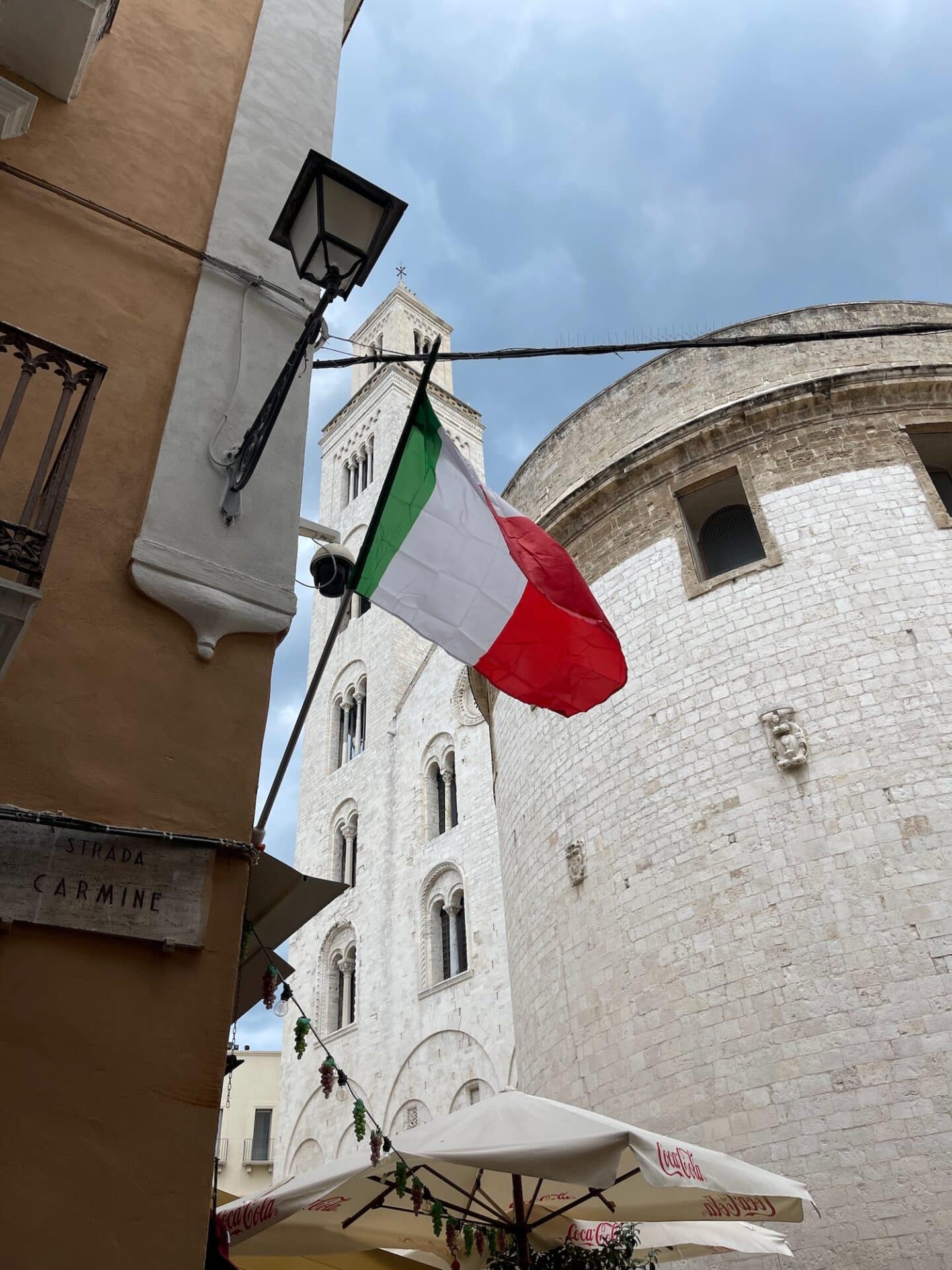 Italy flag in Bari