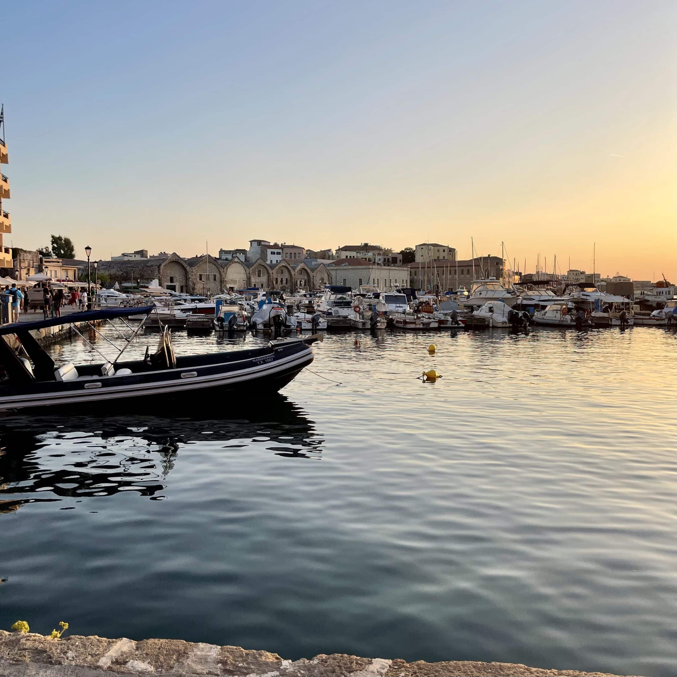 The harbour in Crete