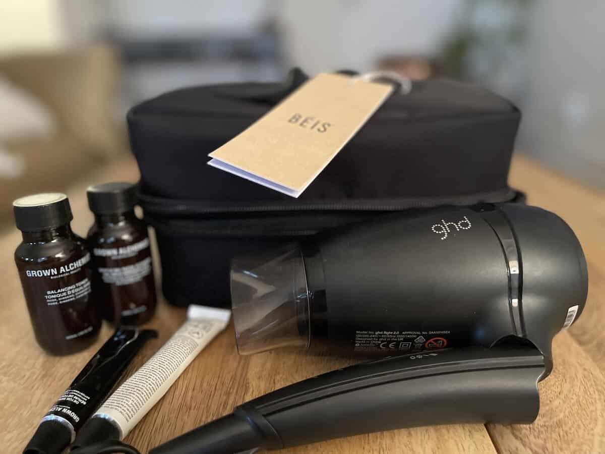 a hair dryer for travel and small travel accessories
