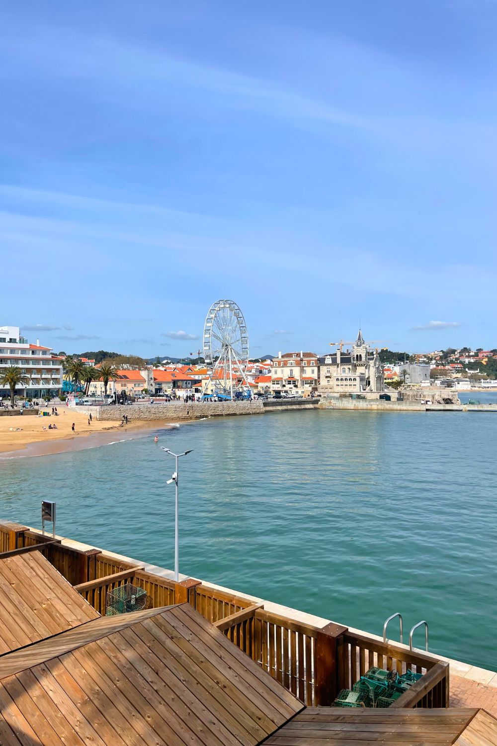 View of the beach in Cascais