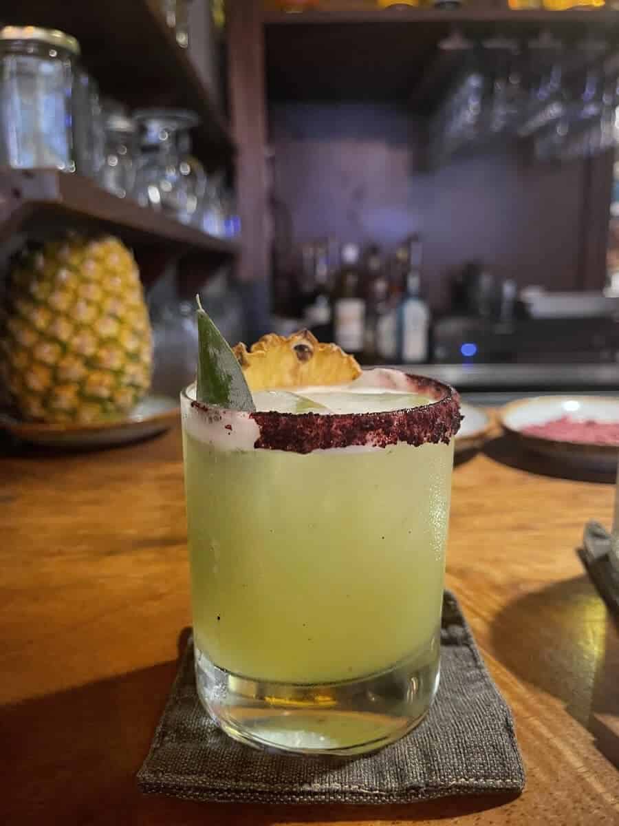 cocktail with a salt rim