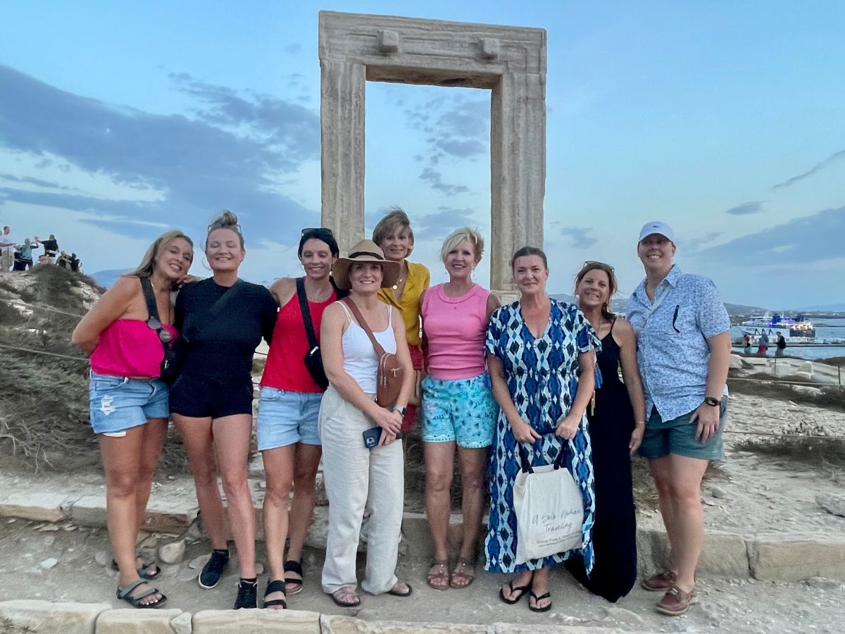Group of women at the Temple of Apollo in Naxos