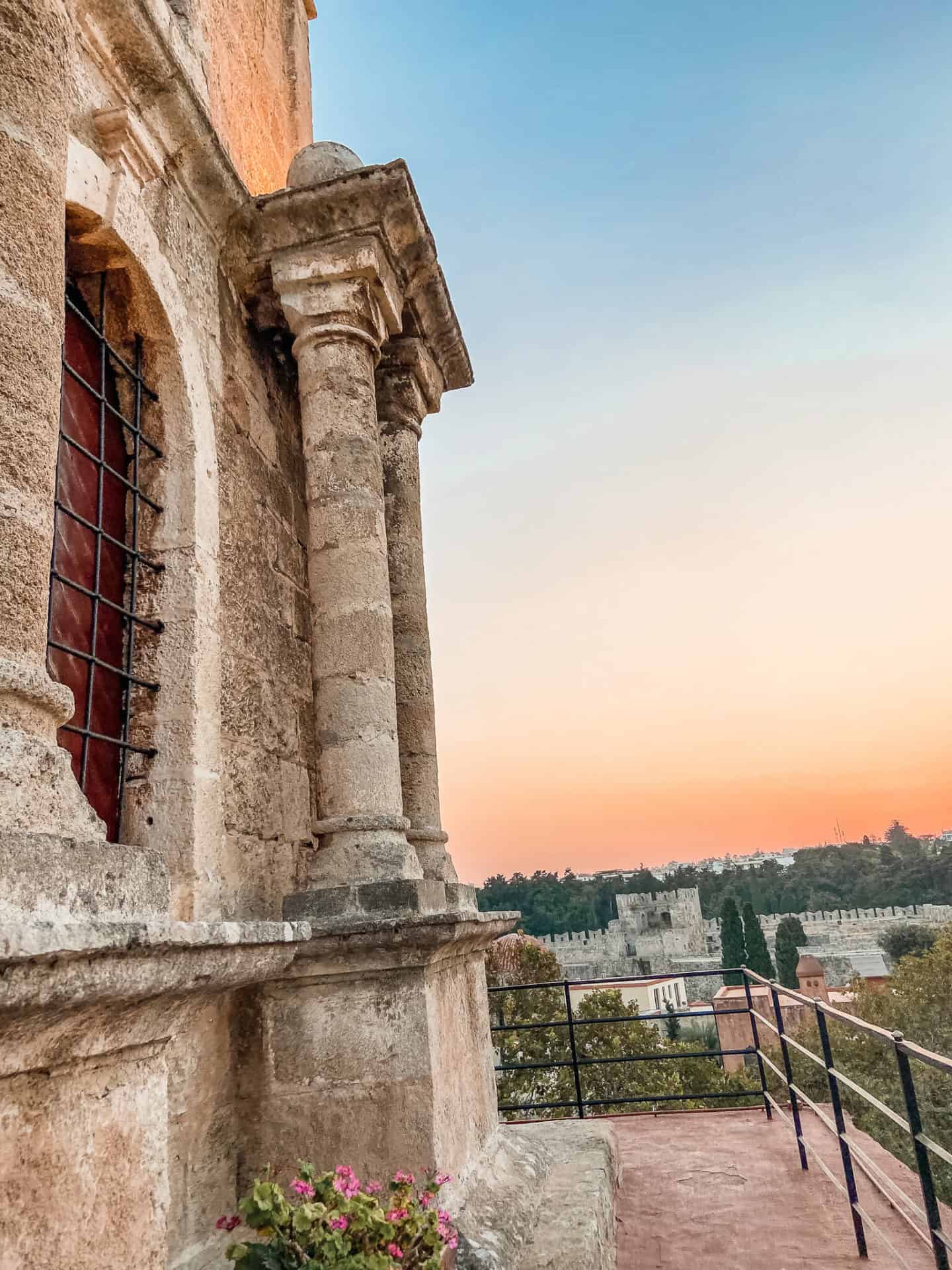 View from the top of the clock tower Rhodes