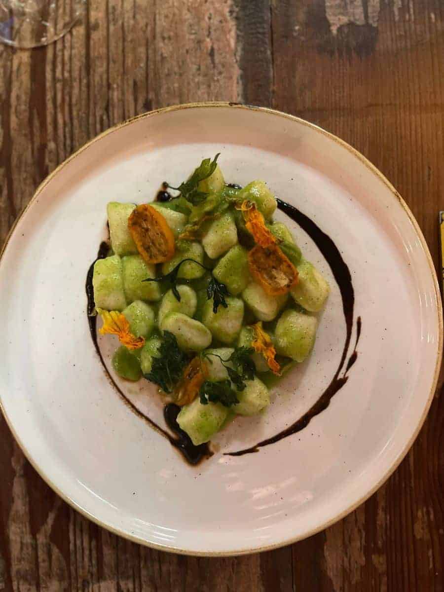 Gnocchi on a plate