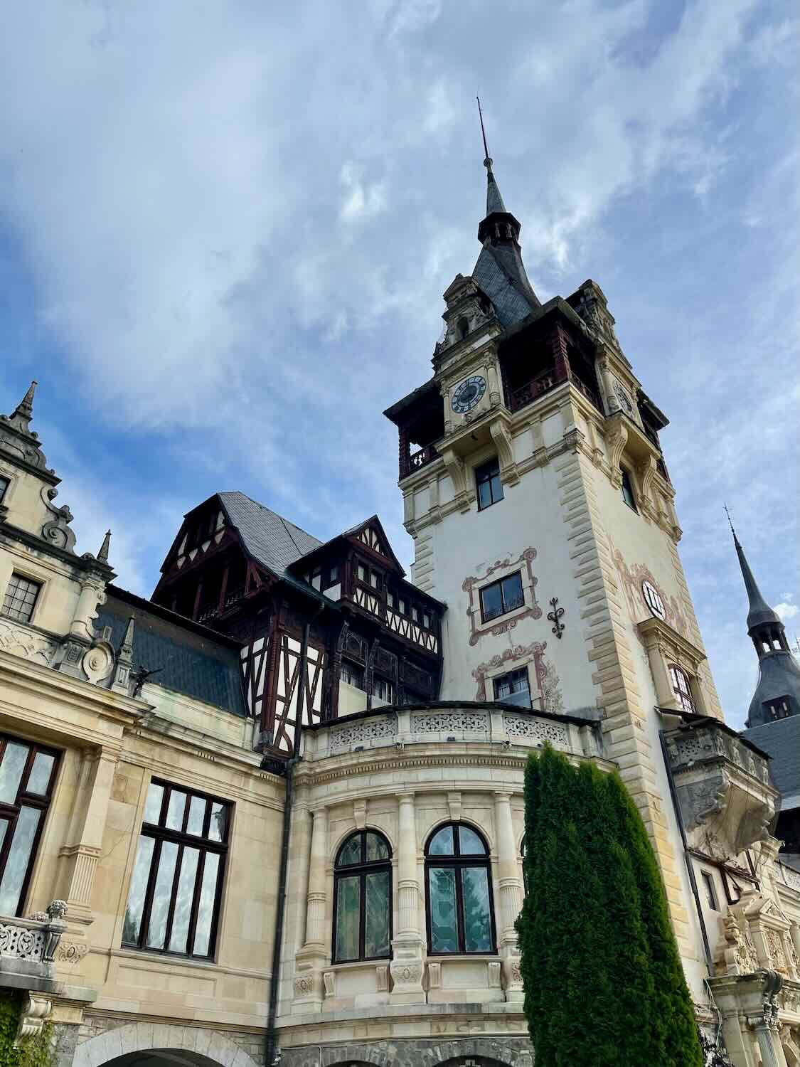 Exterior shot of Peles castle