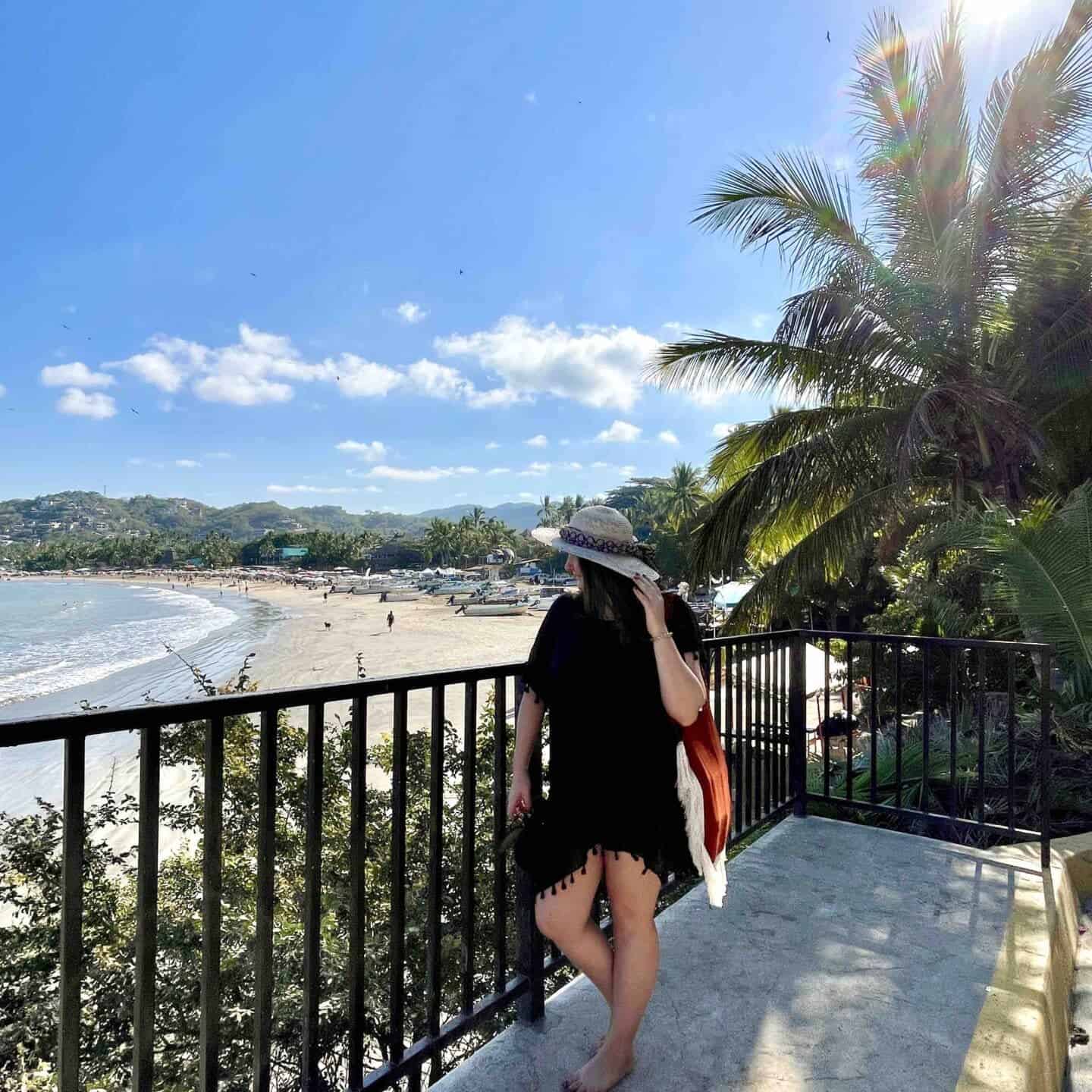 A woman standing alone in Sayulita mexico