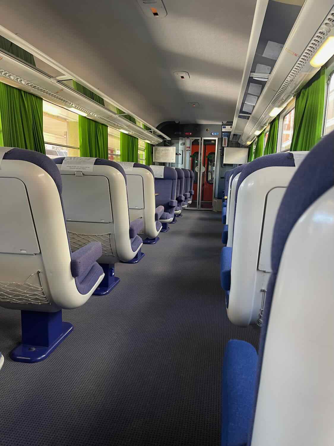 Interior of train in Faro